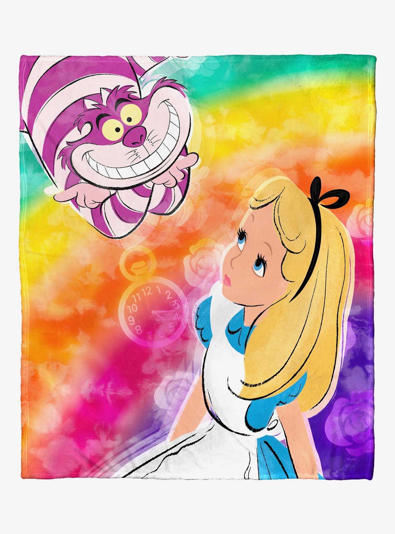 Disney Alice In Wonderland Rainbows Alice Throw Blanket, , hi-res
