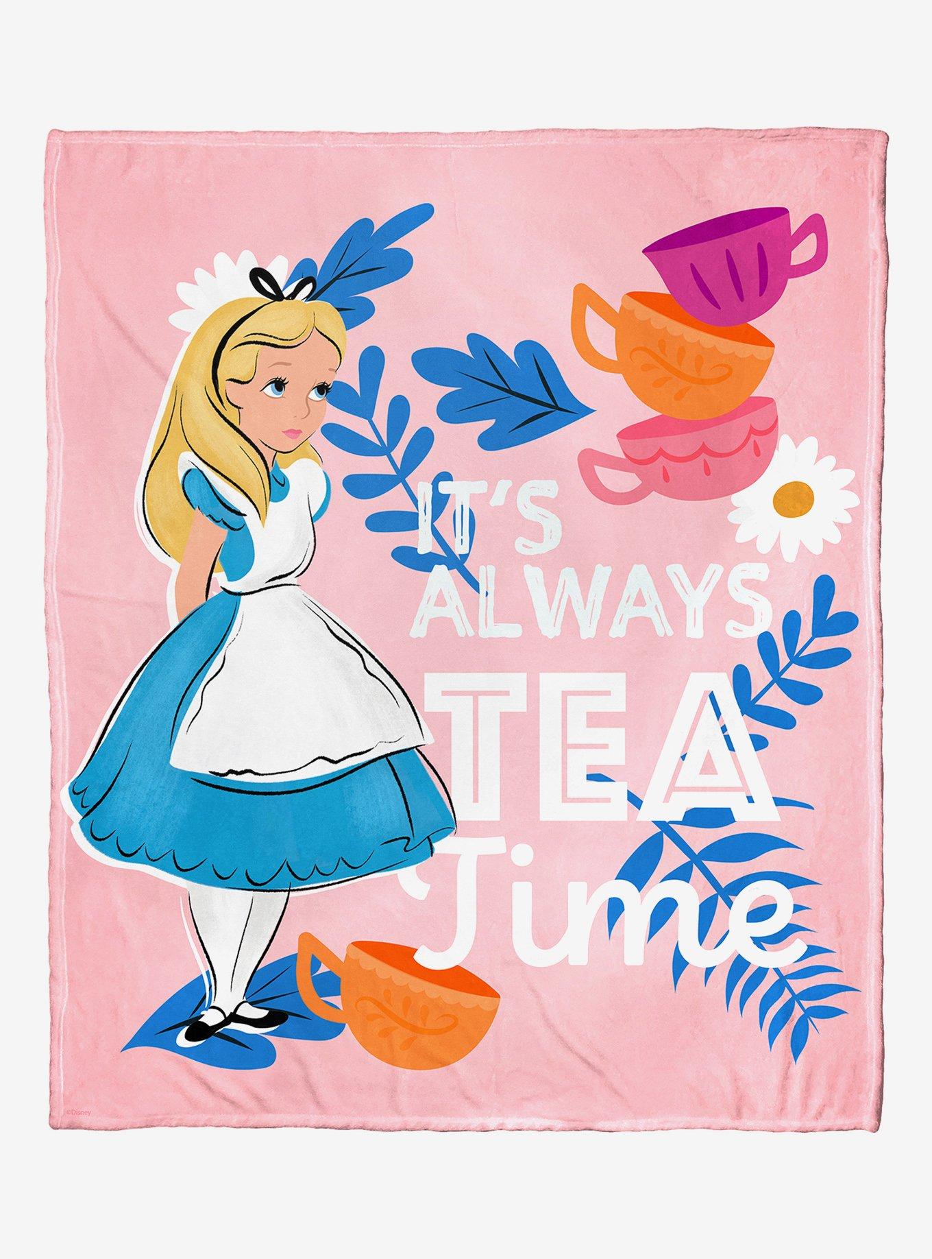 Disney Alice In Wonderland Totally Tea Time Throw Blanket Hot Topic