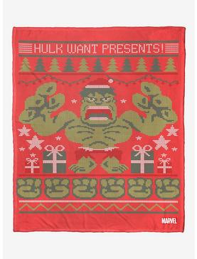 Marvel Hulk Want Presents! Silk Touch Throw Blanket, , hi-res