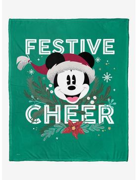 Disney Mickey Mouse Festive Cheer Silk Touch Throw Blanket, , hi-res