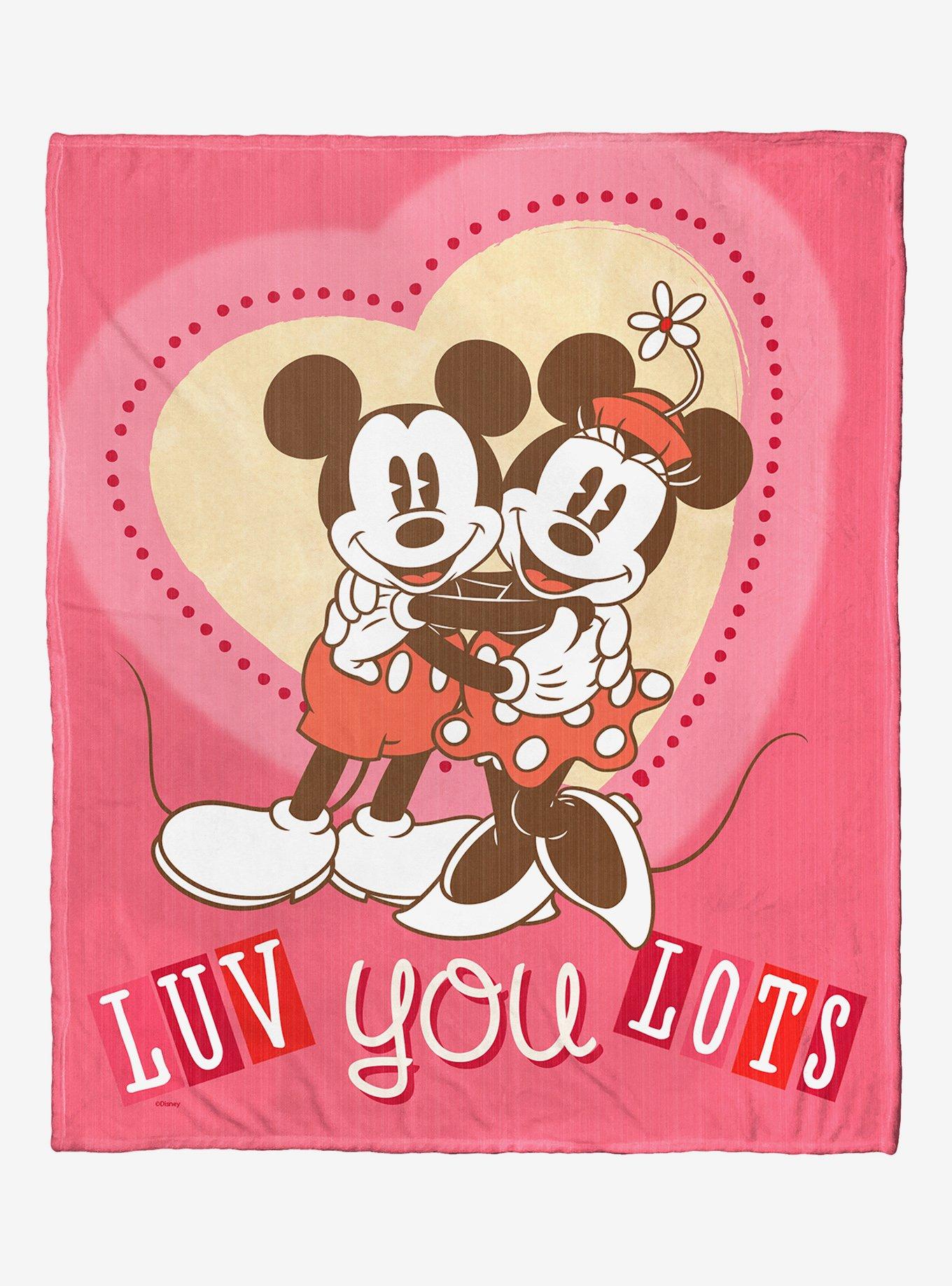 Disney Mickey Mouse Love You Lots Throw Blanket, , hi-res