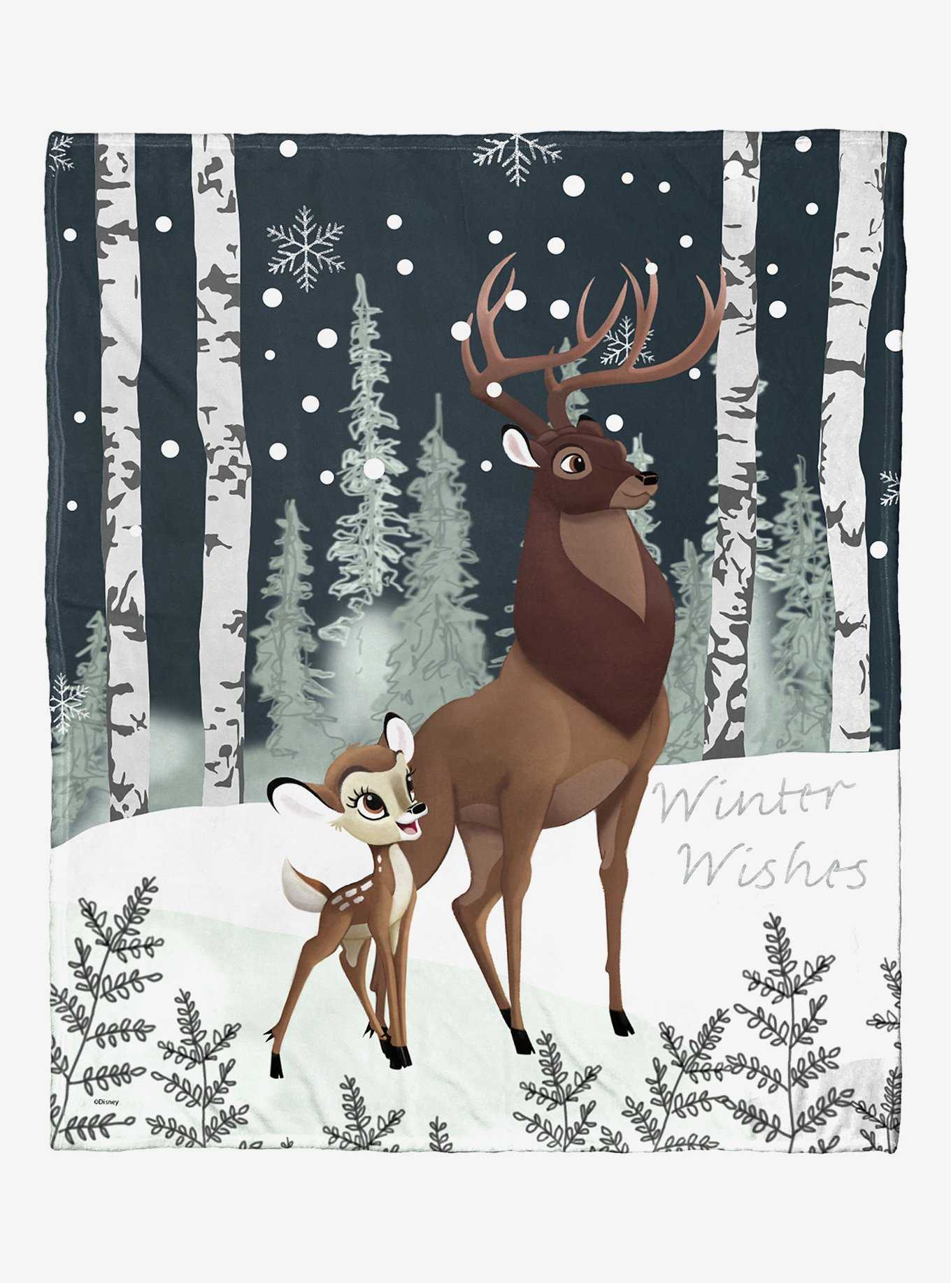Disney Bambi 80th Celebration Winter Wishes Throw Blanket, , hi-res