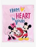 Disney Mickey Mouse My Heart To Yours Throw Blanket, , hi-res