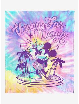 Disney Mickey Mouse Vacay Tie Dye Silk Touch Throw Blanket, , hi-res