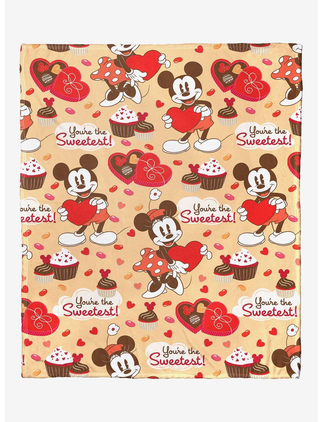 Disney Mickey Mouse You'Re The Sweetest Throw Blanket, , hi-res