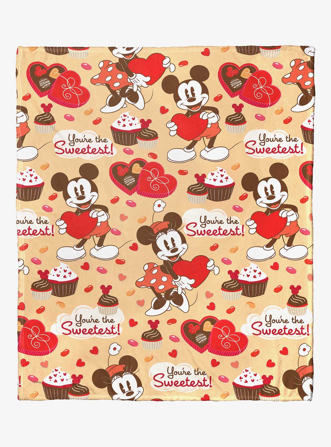 Disney Mickey Mouse You'Re The Sweetest Throw Blanket, , hi-res