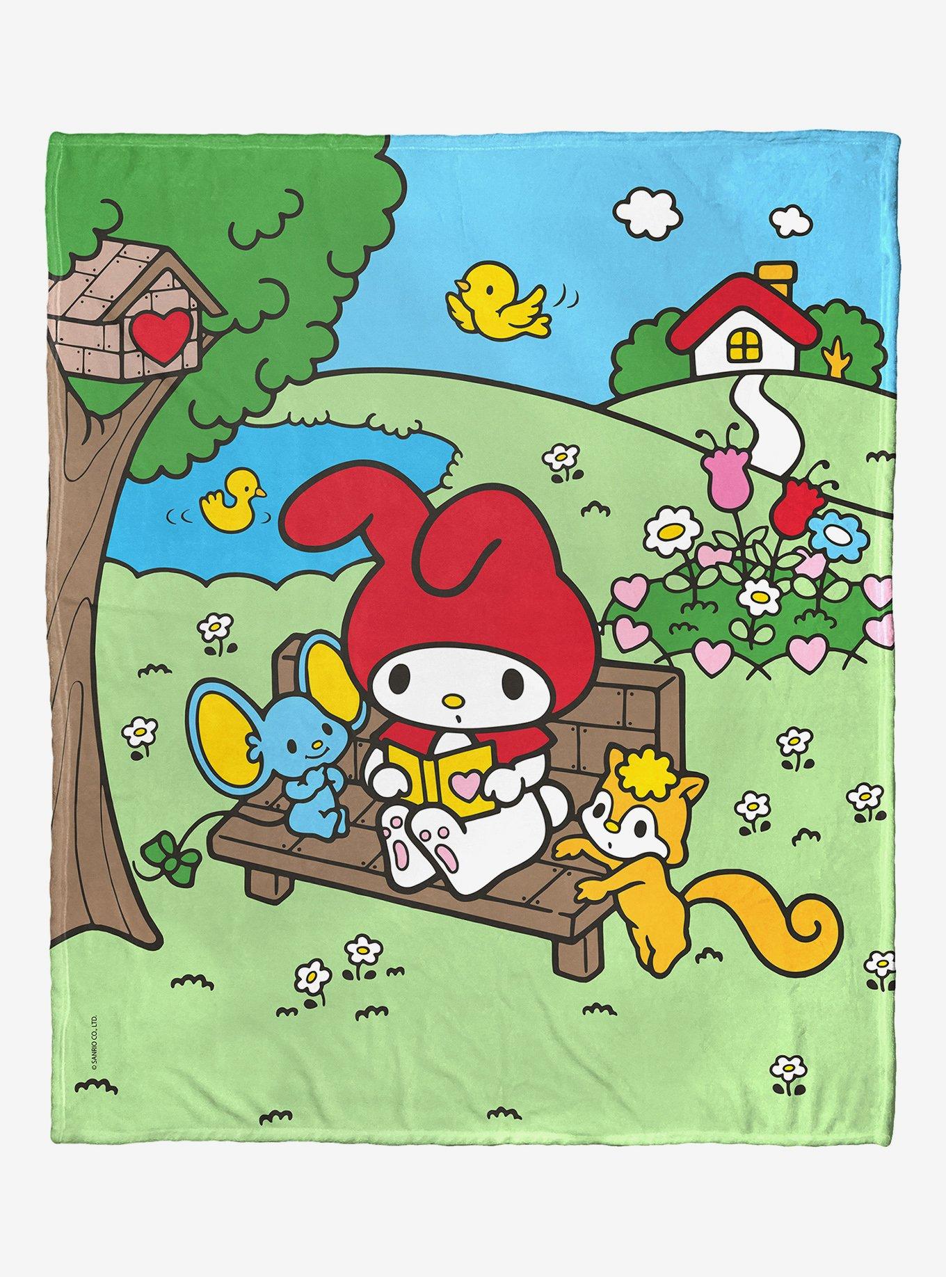 My Melody Outdoor Reading Silk Touch Throw Blanket, , hi-res