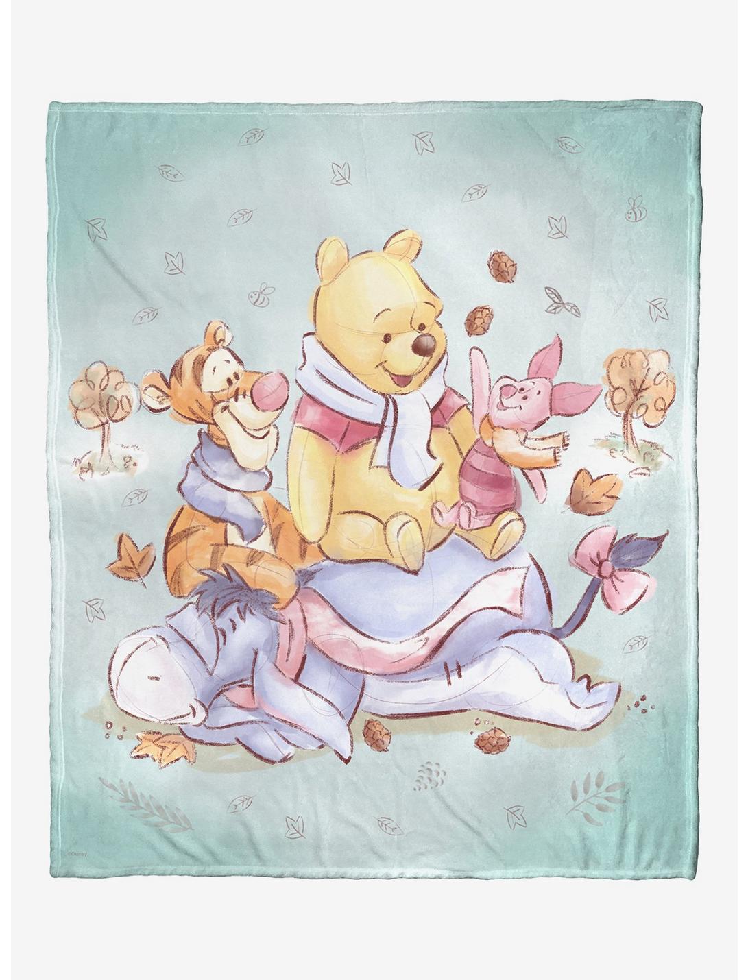 Disney Winnie The Pooh Autumn Happiness Throw Blanket, , hi-res