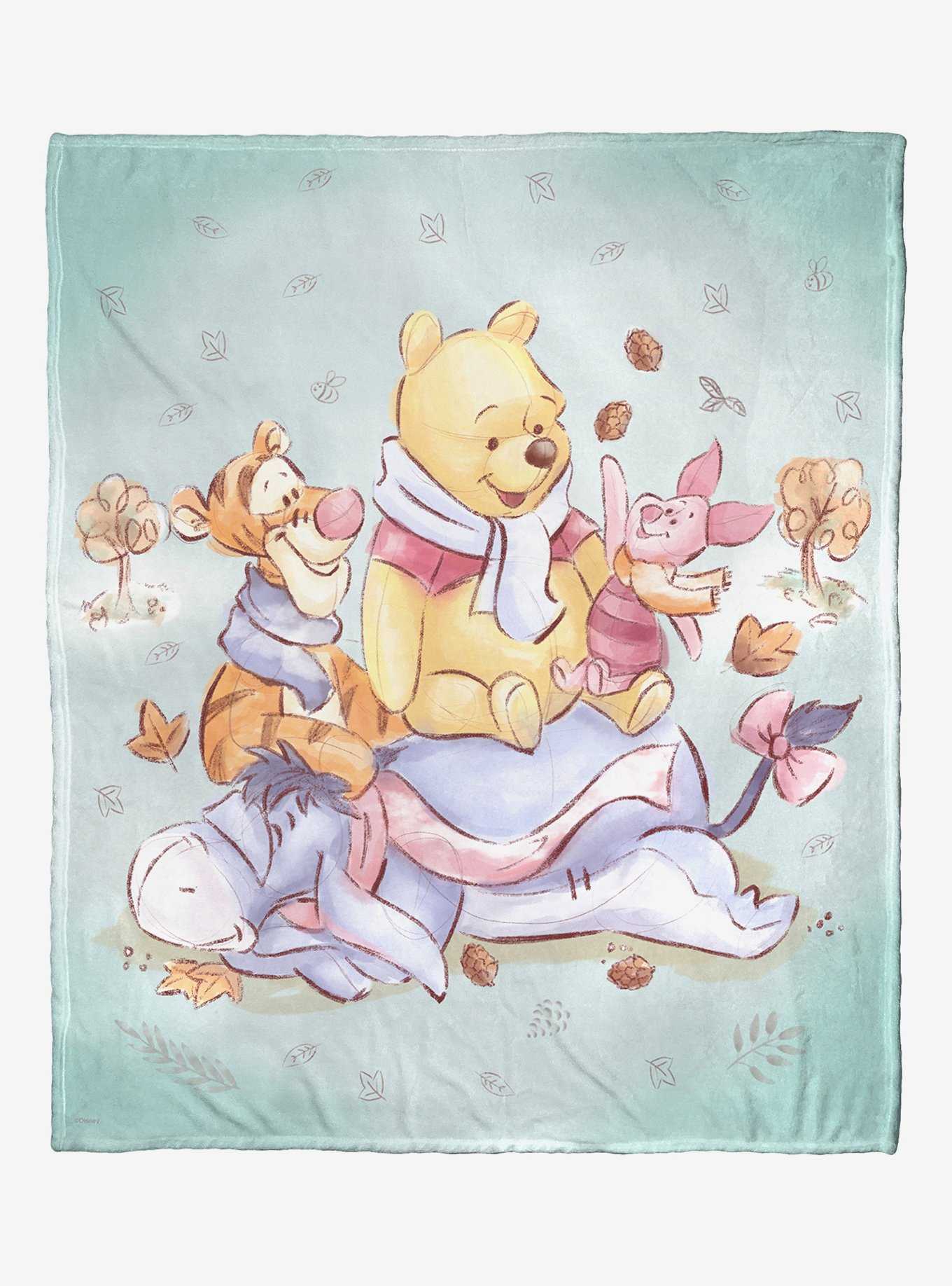 Disney Winnie The Pooh Autumn Happiness Throw Blanket, , hi-res