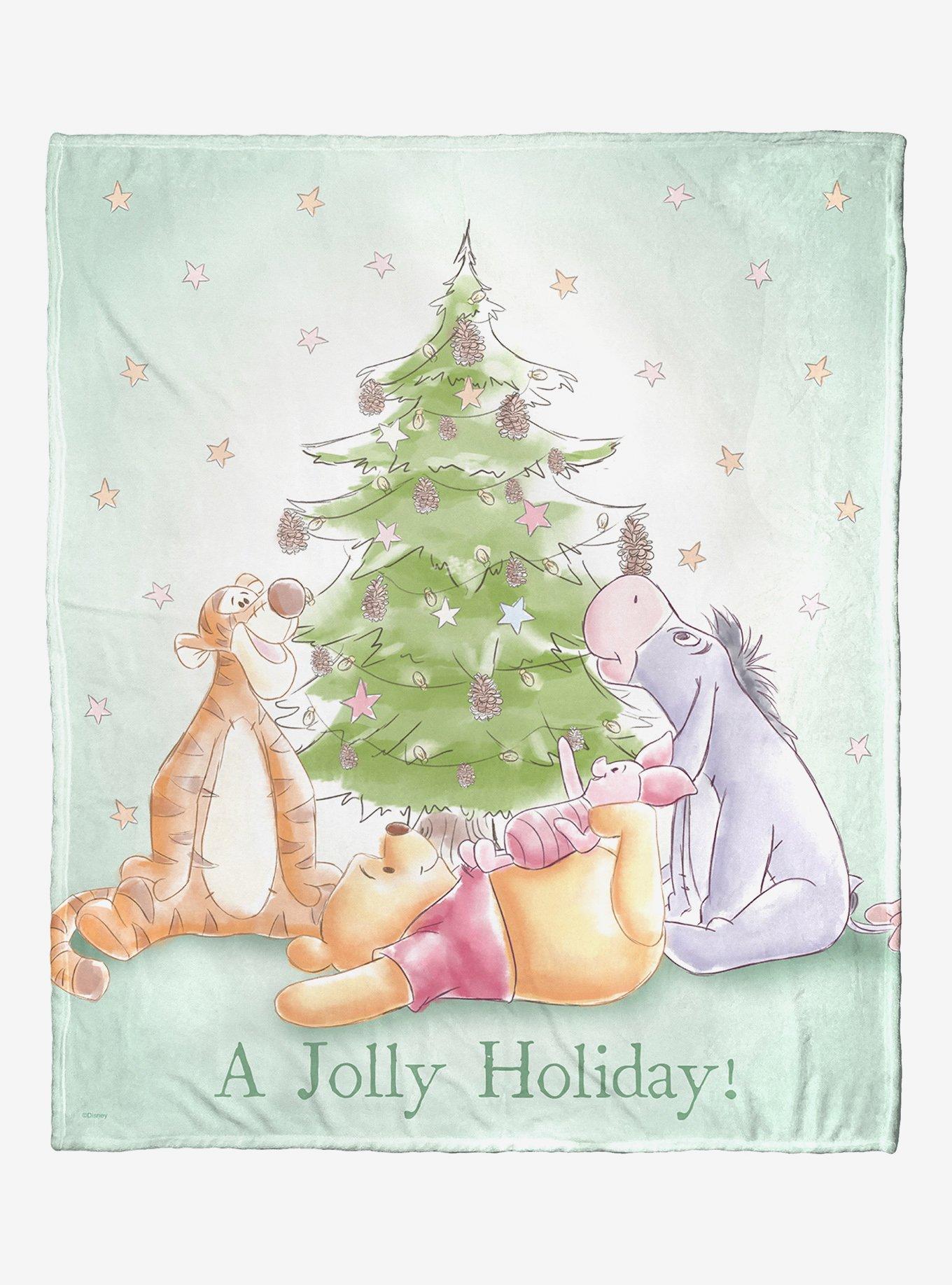 Disney Winnie The Pooh Holiday Gathering Throw Blanket, , hi-res