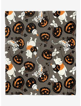 Disney Winnie The Pooh Pumpkin Patch Pattern Silk Touch Throw Blanket, , hi-res