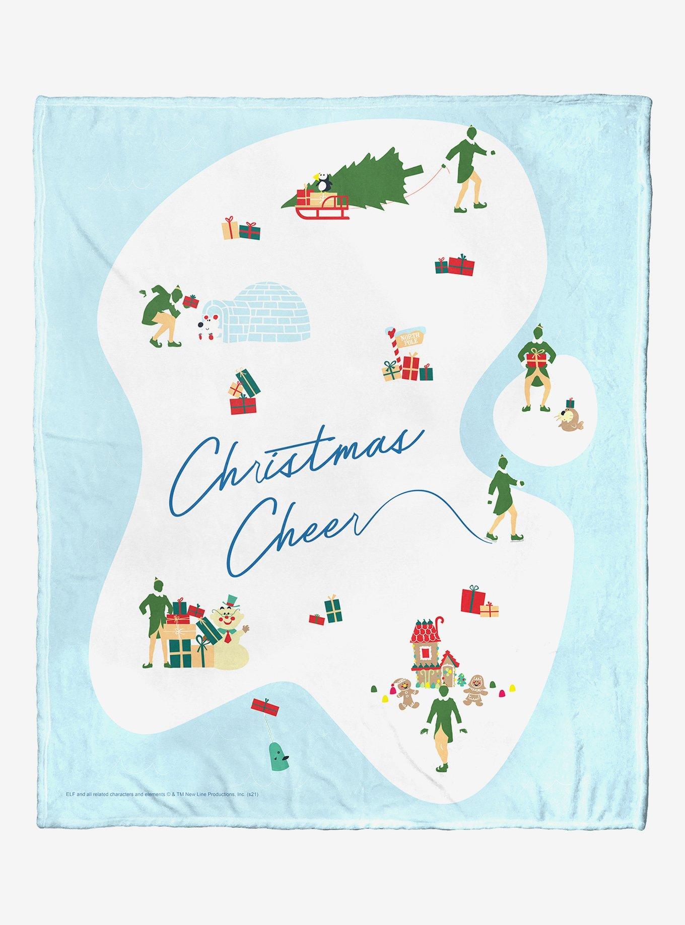 Elf Christmas Cheer Silk Touch Throw Blanket, , hi-res