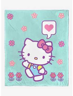 Sanrio Hello Kitty Falling Flowers Throw Blanket, , hi-res