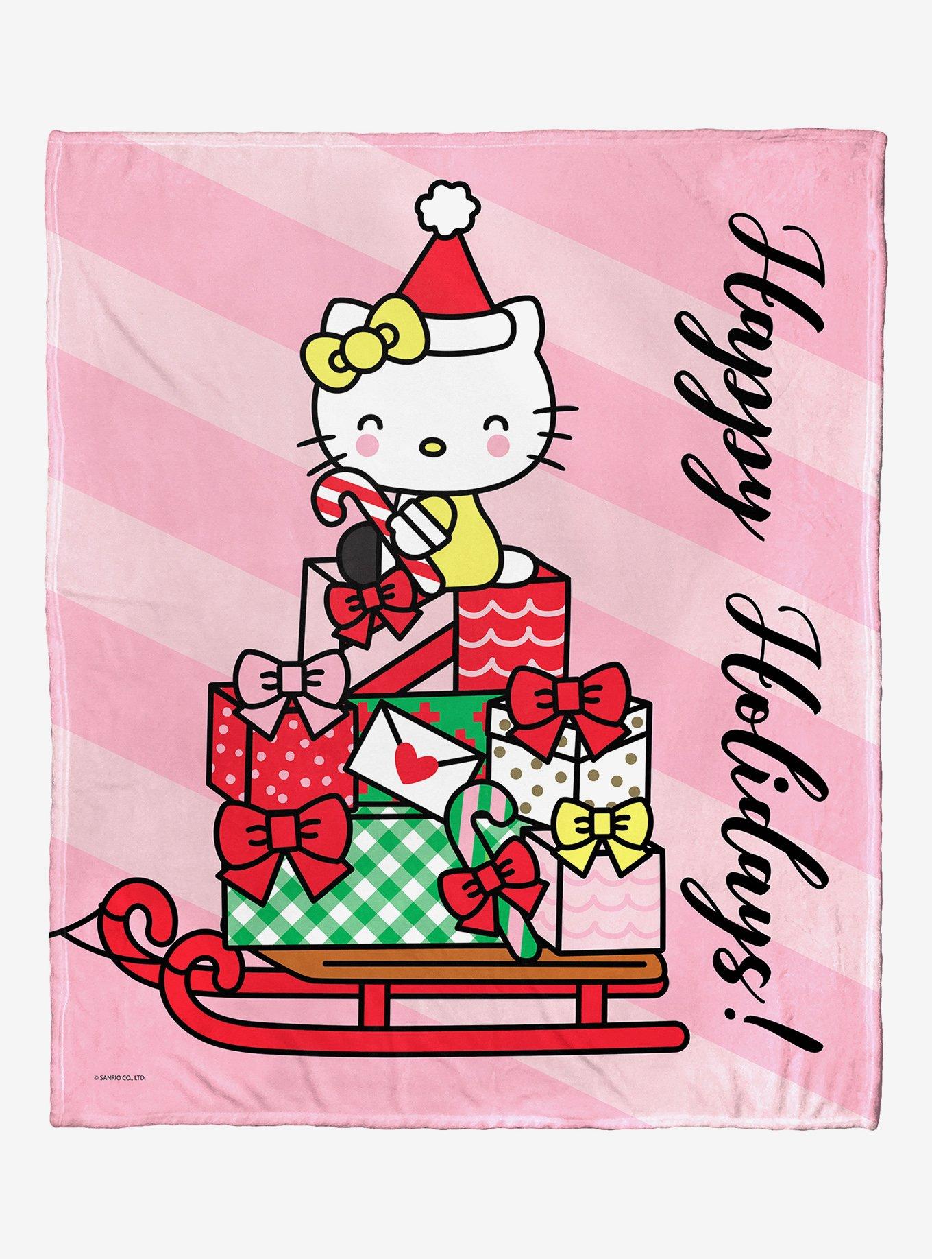 Sanrio Hello Kitty Happy Holidays Throw Blanket Hot Topic