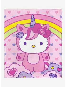 Sanrio Hello Kitty Love And Unicorns Throw Blanket, , hi-res