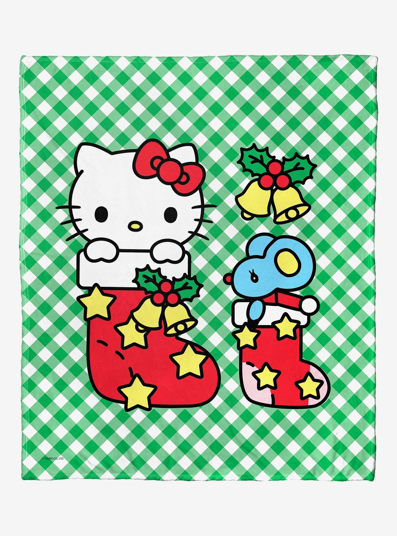 Sanrio Hello Kitty Stocking Buddies Silk Touch Throw Blanket Hot Topic