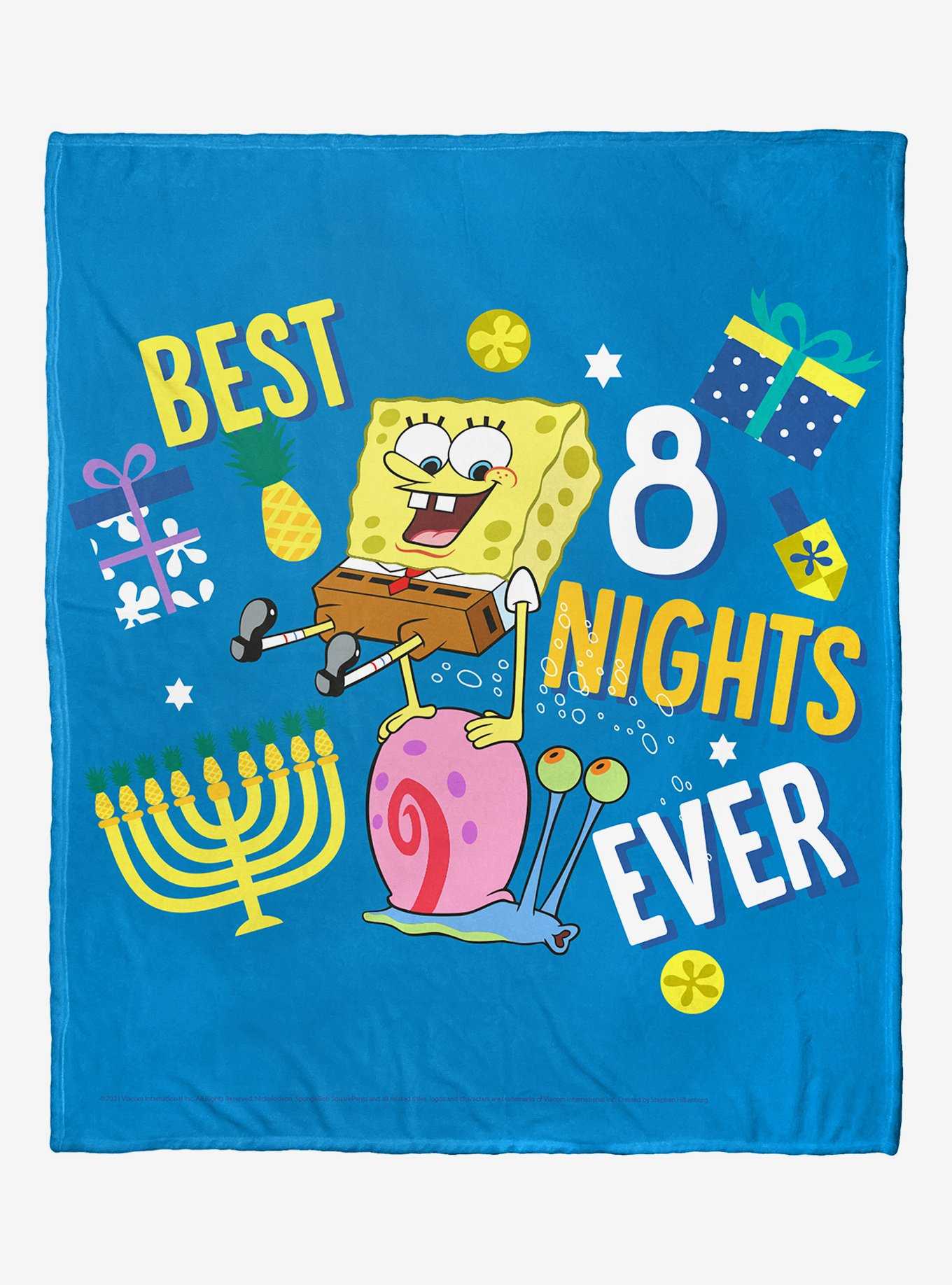 SpongeBob SquarePants Hanukkah Best Eight Nights Throw Blanket, , hi-res