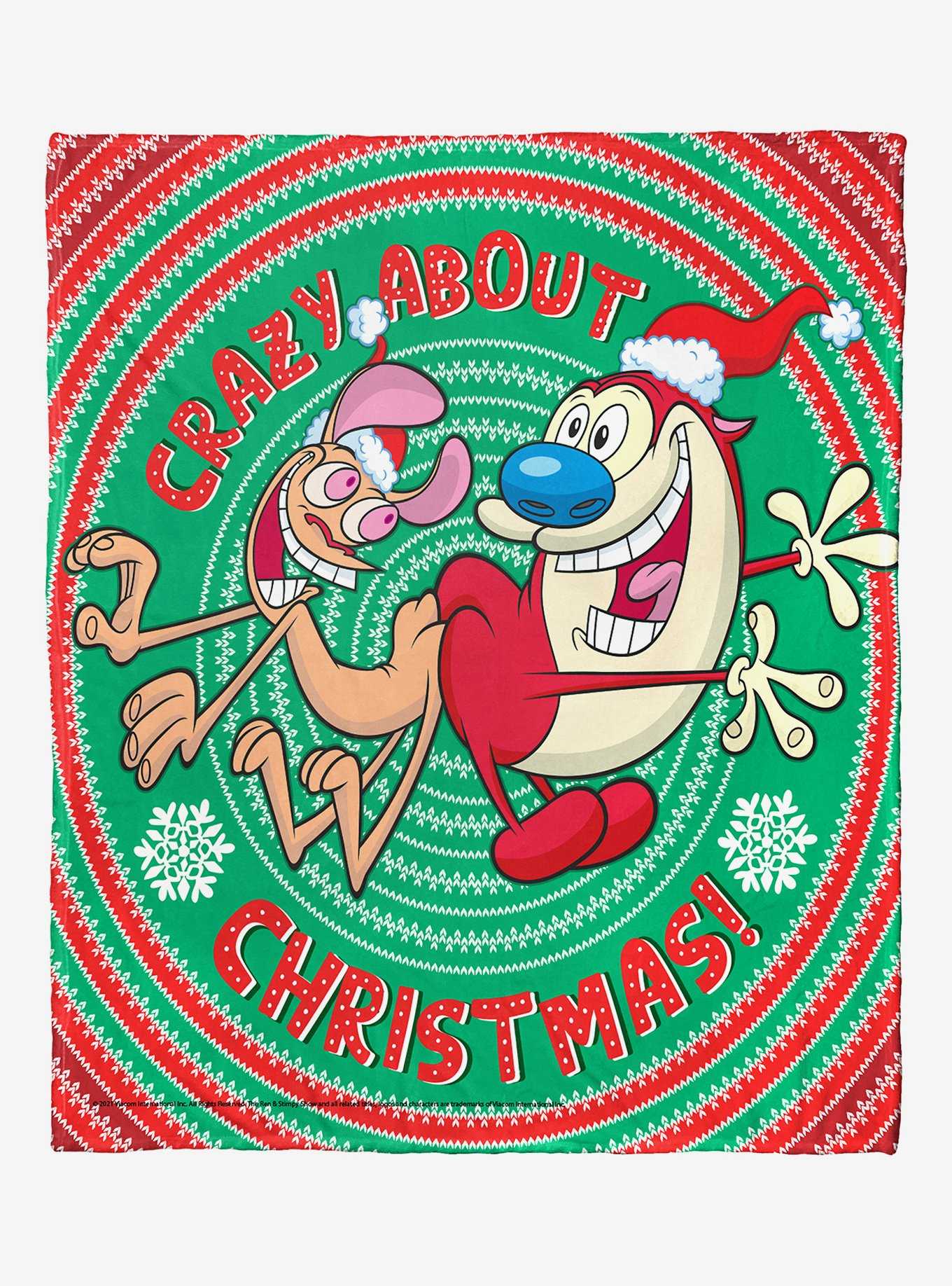 The Ren & Stimpy Crazy About Christmas Blanket, , hi-res
