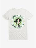 Powerpuff Girls Buttercup Green Is My Lucky Color T-Shirt, WHITE, hi-res