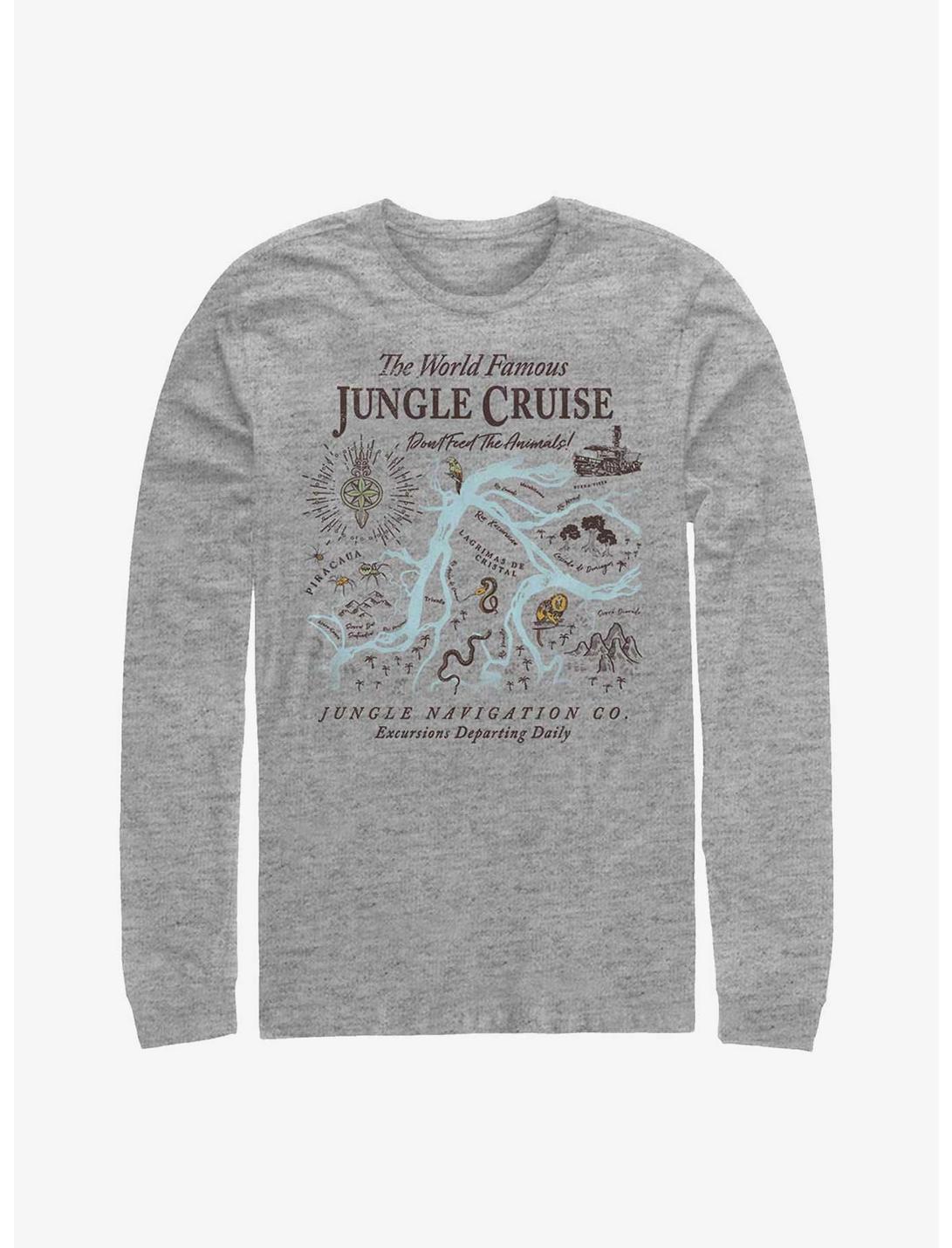 Disney Jungle Cruise Map Long-Sleeve T-Shirt, ATH HTR, hi-res