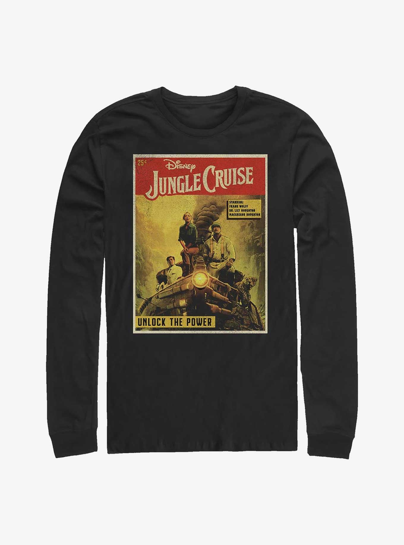 Disney Jungle Cruise Vintage Poster Long-Sleeve T-Shirt, BLACK, hi-res