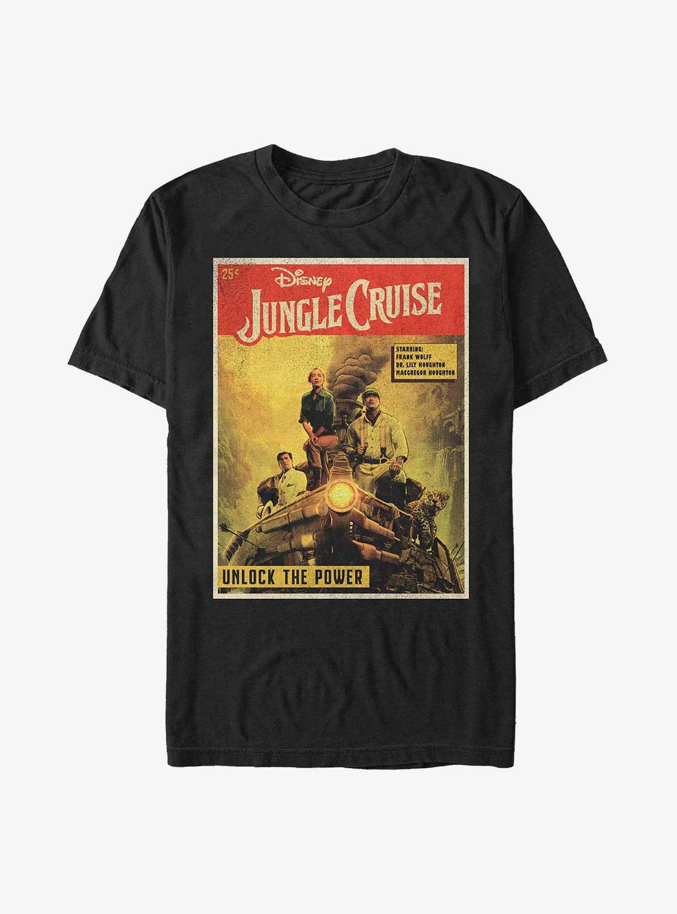 Disney Jungle Cruise Vintage Poster T-Shirt, BLACK, hi-res