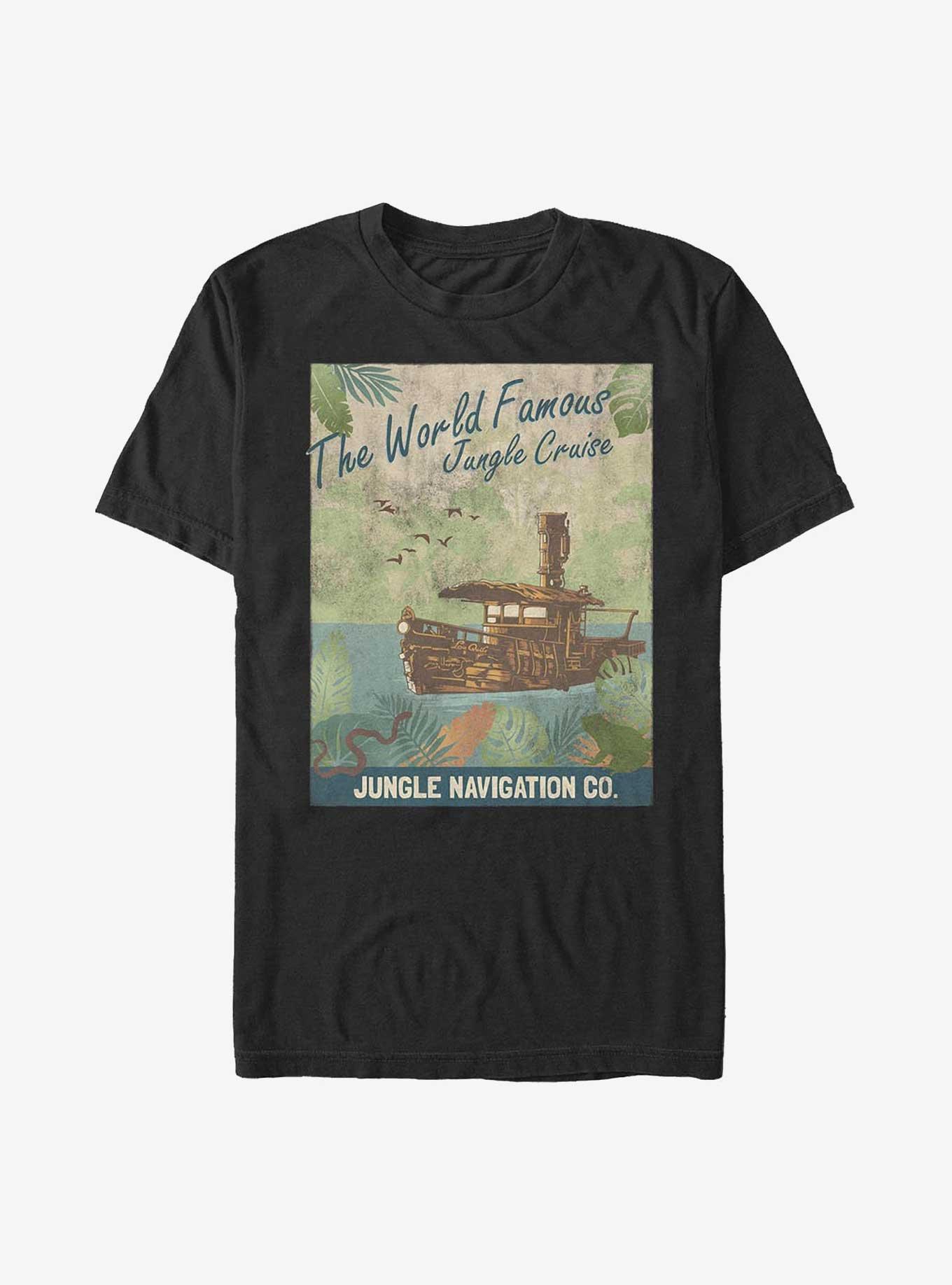 Disney Jungle Cruise Vintage Poster T-Shirt, BLACK, hi-res