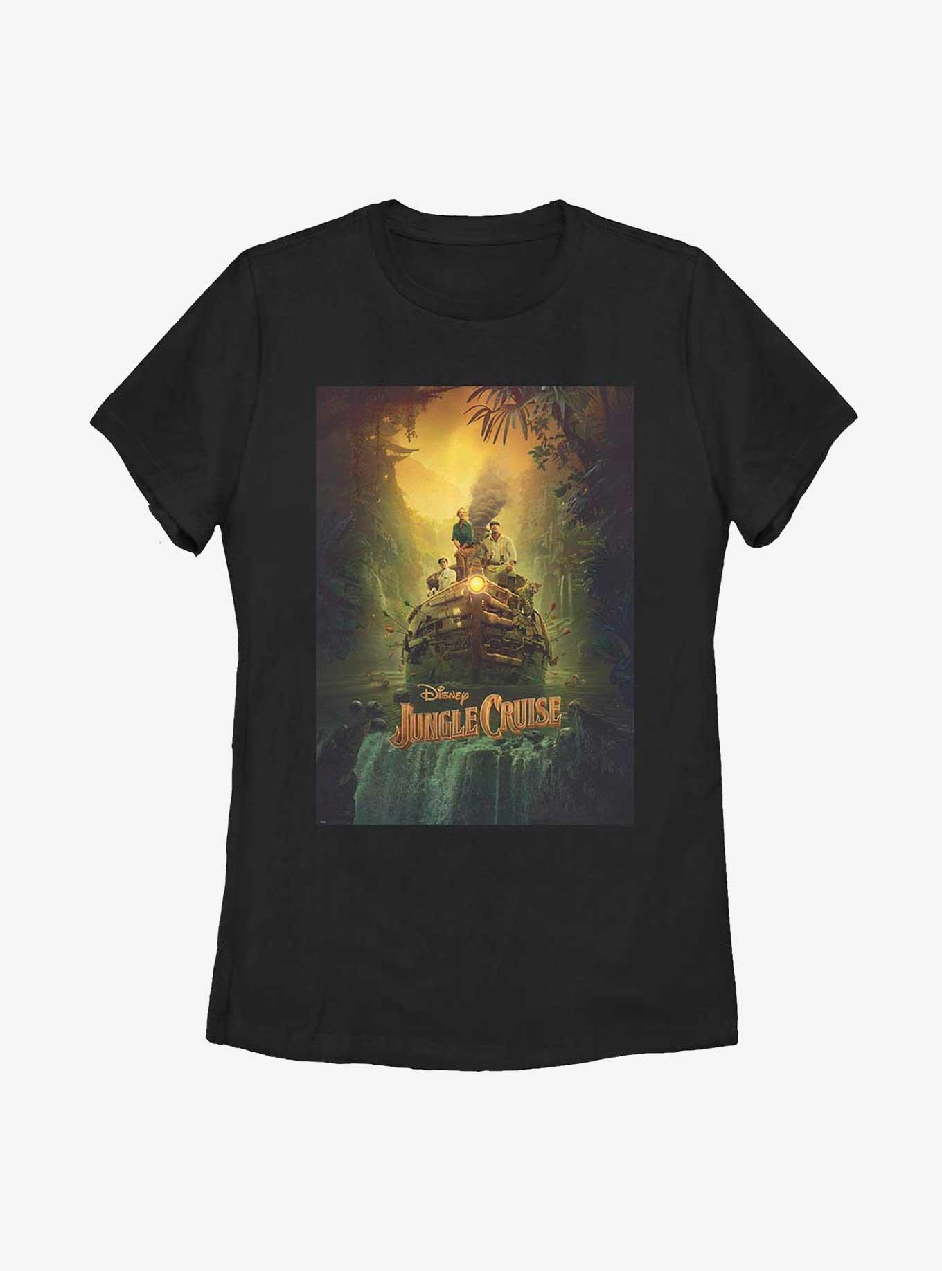 Disney Jungle Cruise Poster Womens T-Shirt, BLACK, hi-res