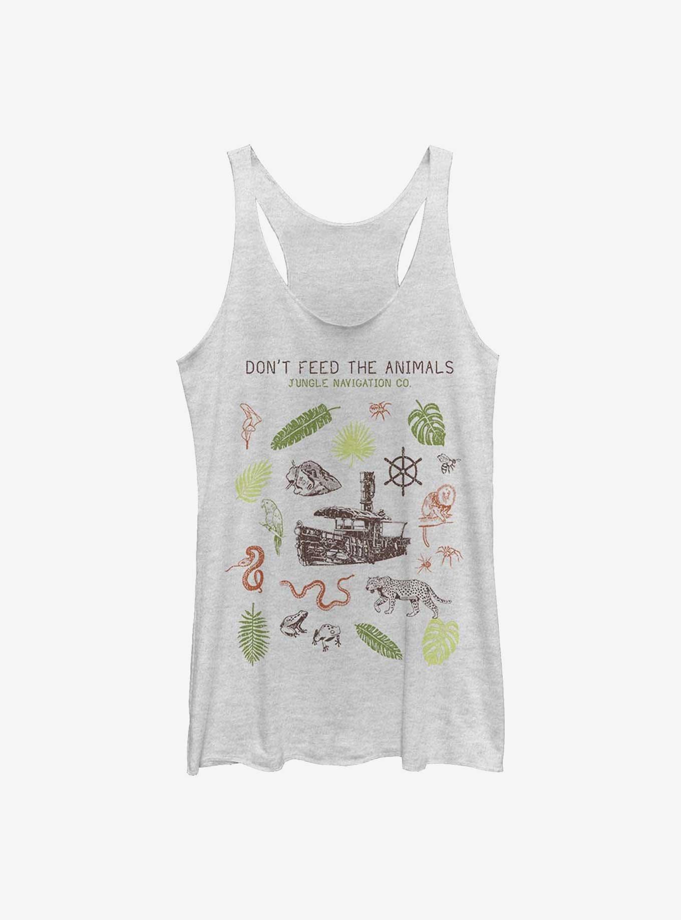Disney Jungle Cruise Don't Feed The Animals Womens Tank Top, WHITE HTR, hi-res
