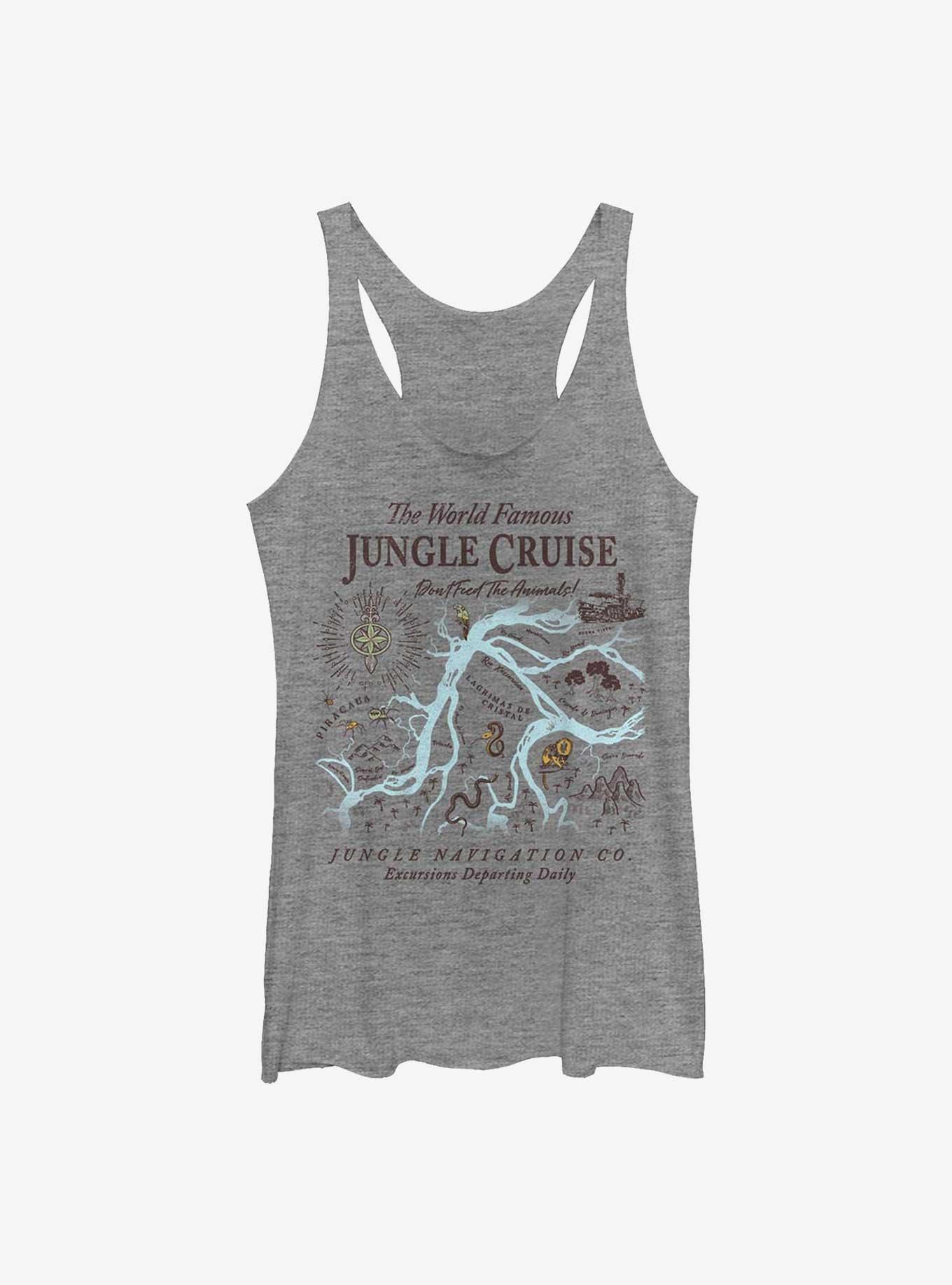 Disney Jungle Cruise Map Womens Tank Top, GRAY HTR, hi-res