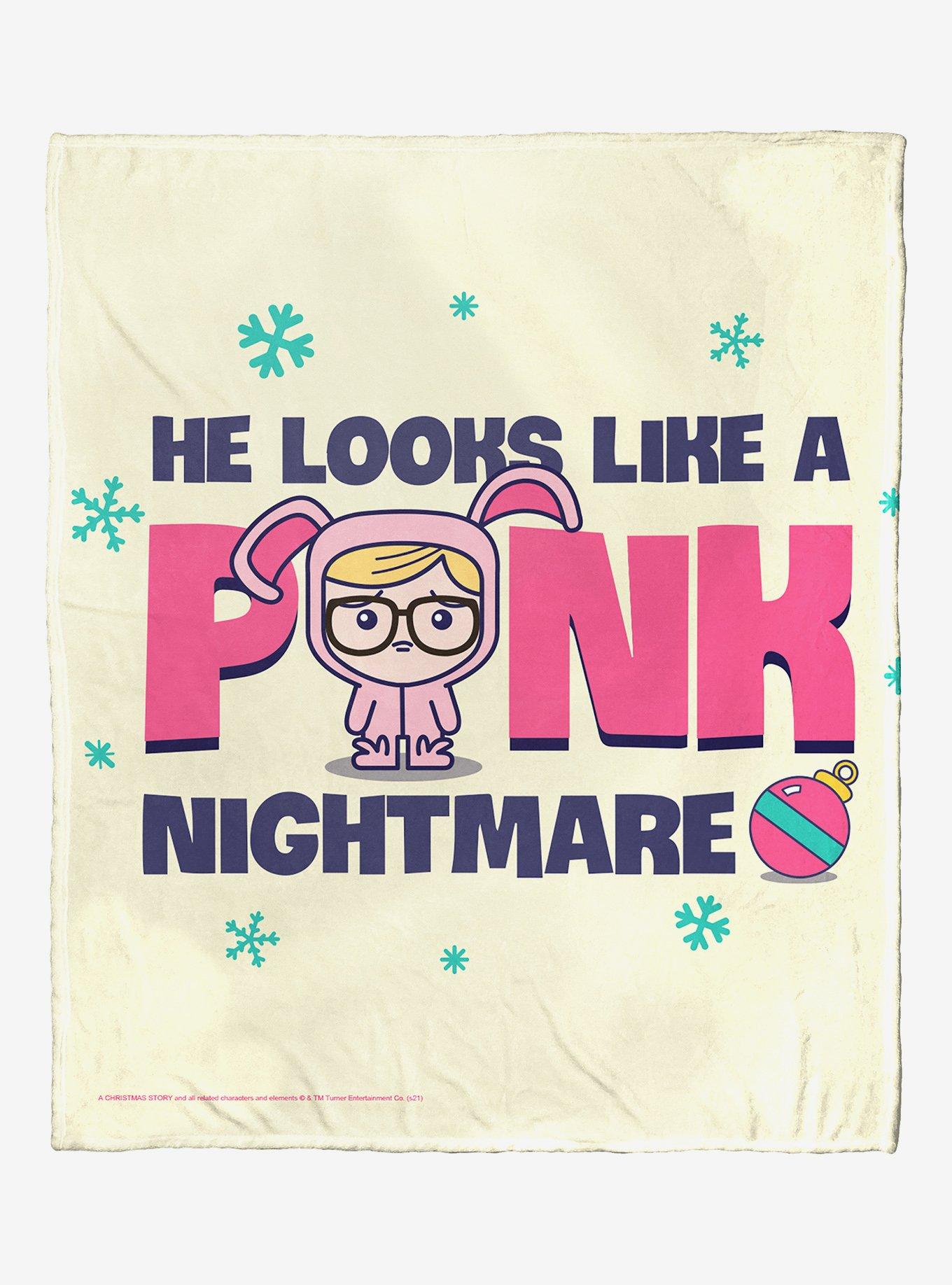 A Christmas Story Pink Nightmare Throw Blanket, , hi-res