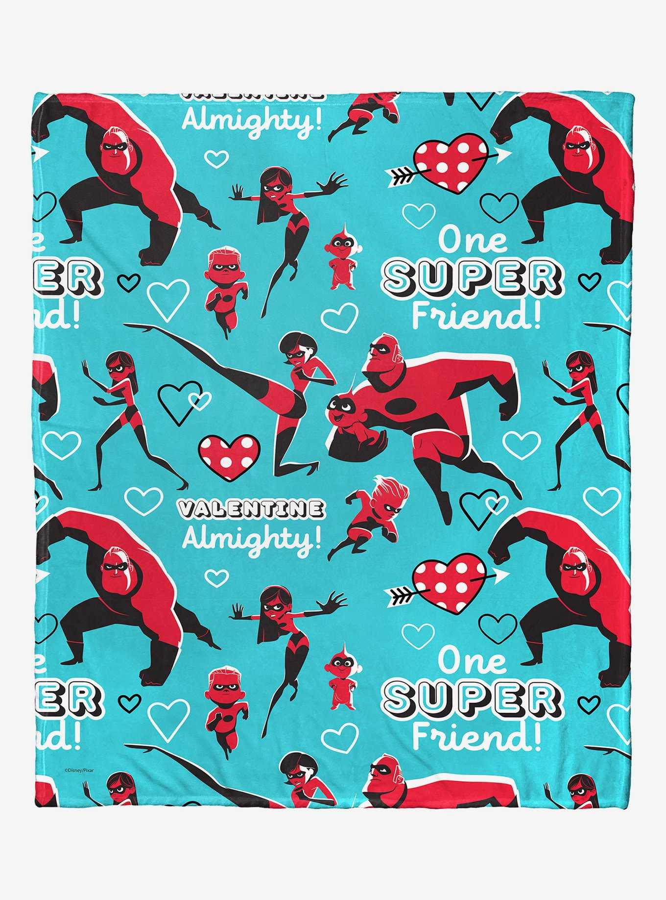 Disney Pixar The Incredibles Super Valentine Blanket, , hi-res