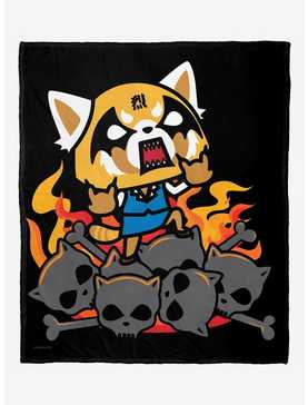Aggretsuko Skull And Flame Throw Blanket, , hi-res
