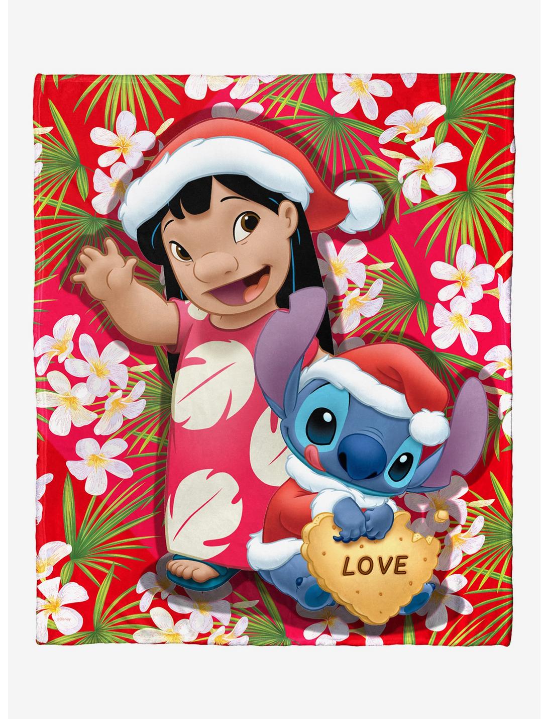 Disney Lilo & Stitch Santa Stitch Throw Blanket, , hi-res