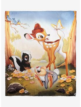 Disney Bambi 80th Celebration Forest Poster Throw Blanket, , hi-res