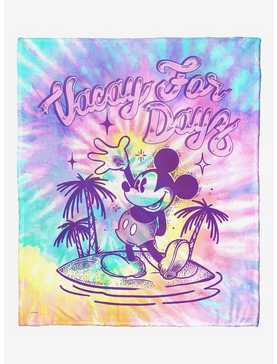 Disney Mickey Mouse Vacay Tie Dye Throw Blanket, , hi-res