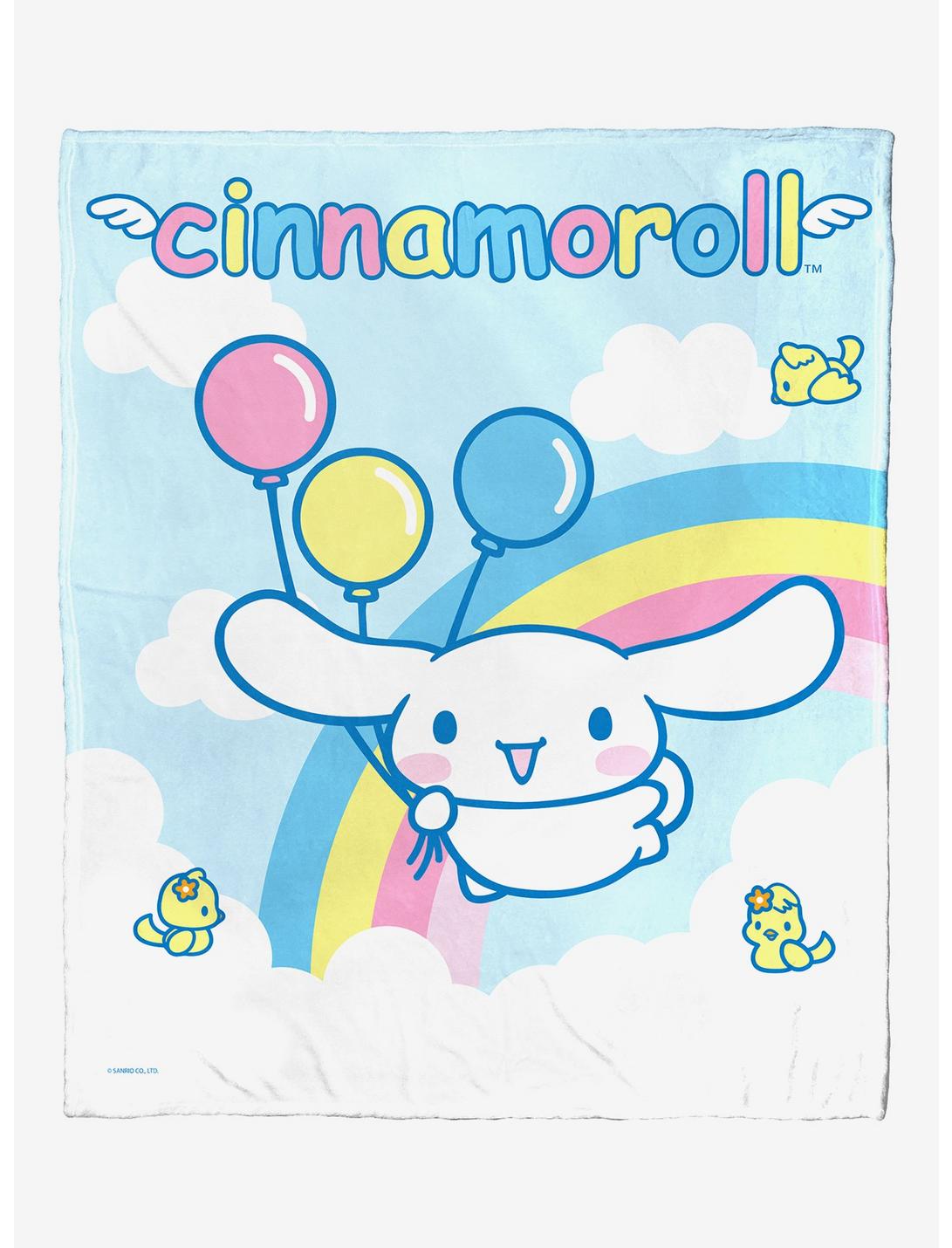 Cinnamoroll Rainbow Clouds Throw Blanket, , hi-res