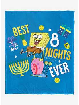 SpongeBob SquarePants Best Eight Nights Throw Blanket, , hi-res
