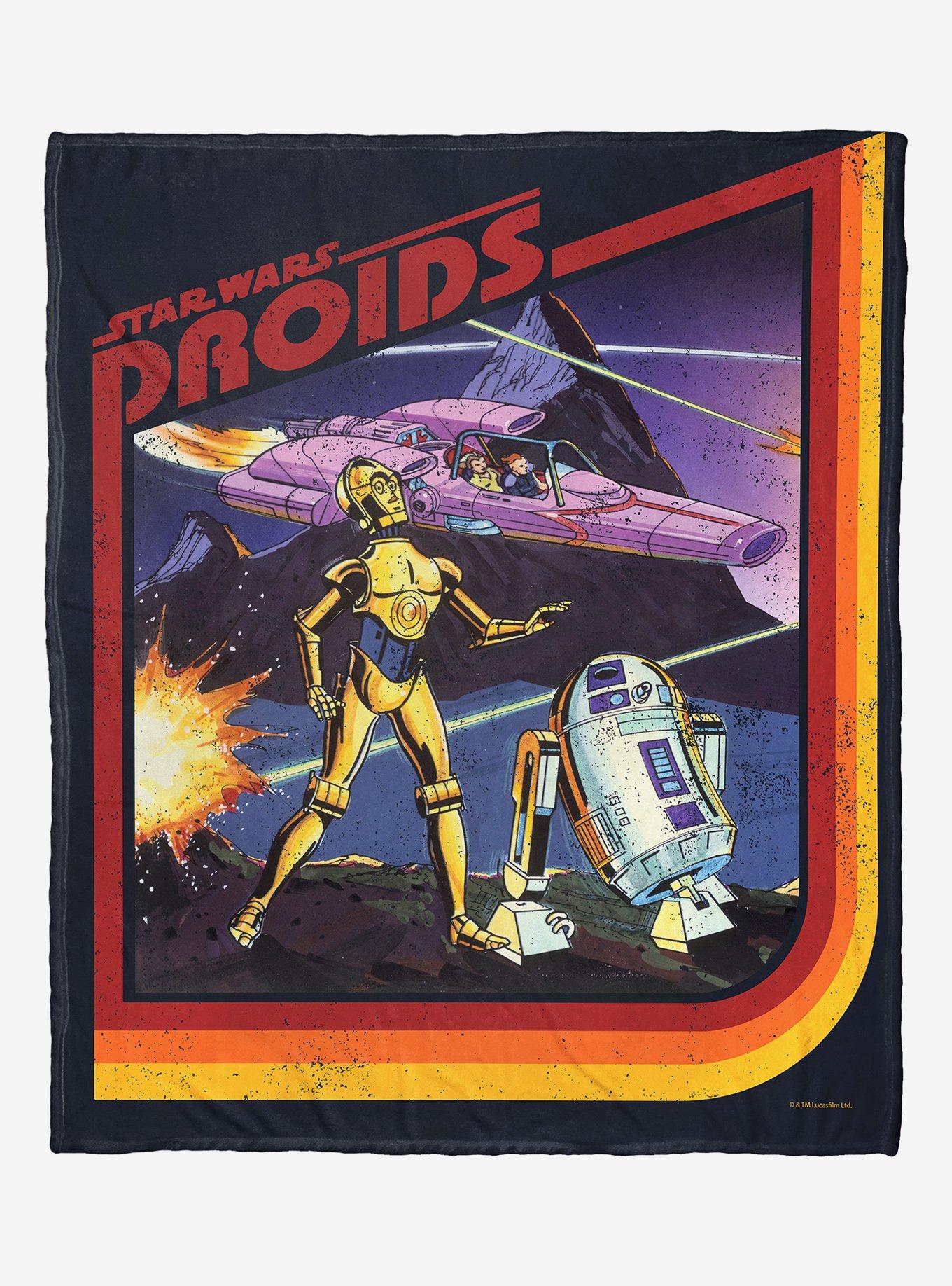 Star Wars Retro Droids Silk Touch Throw Blanket, , hi-res