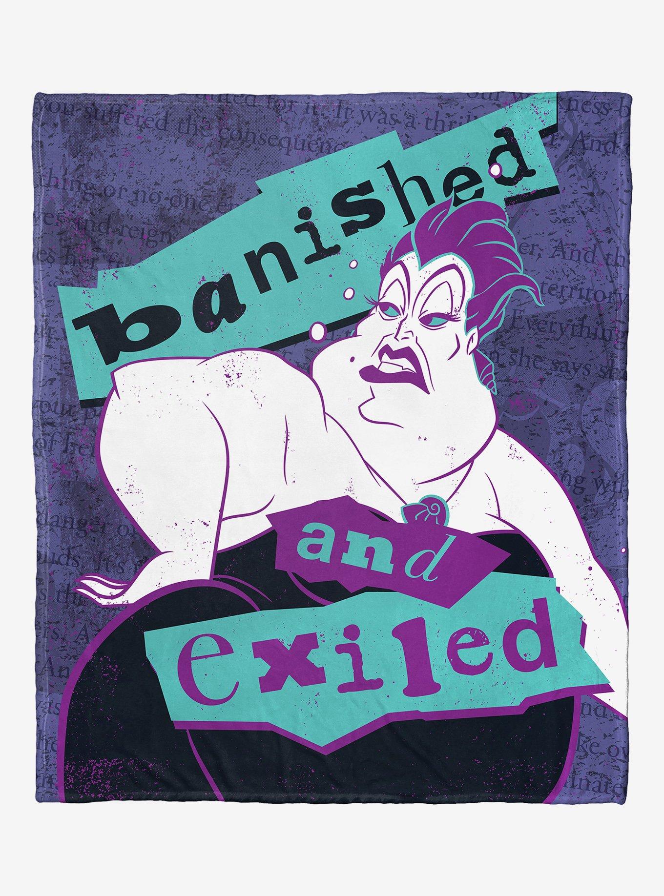Disney Villains Ursula Banished And Exiled Throw Blanket, , hi-res