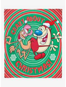 The Ren & Stimpy Crazy About Christmas Blanket, , hi-res