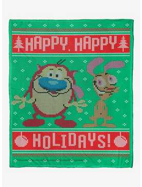 The Ren & Stimpy Happy Happy Holidays Blanket, , hi-res