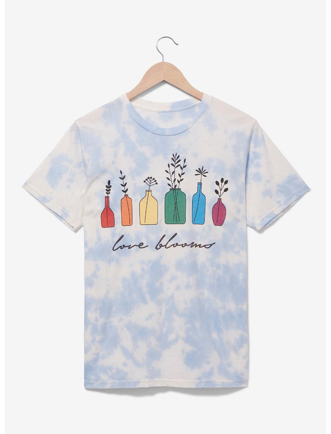 Love Blooms Tie-Dye Women's T-Shirt, LIGHT BLUE, hi-res