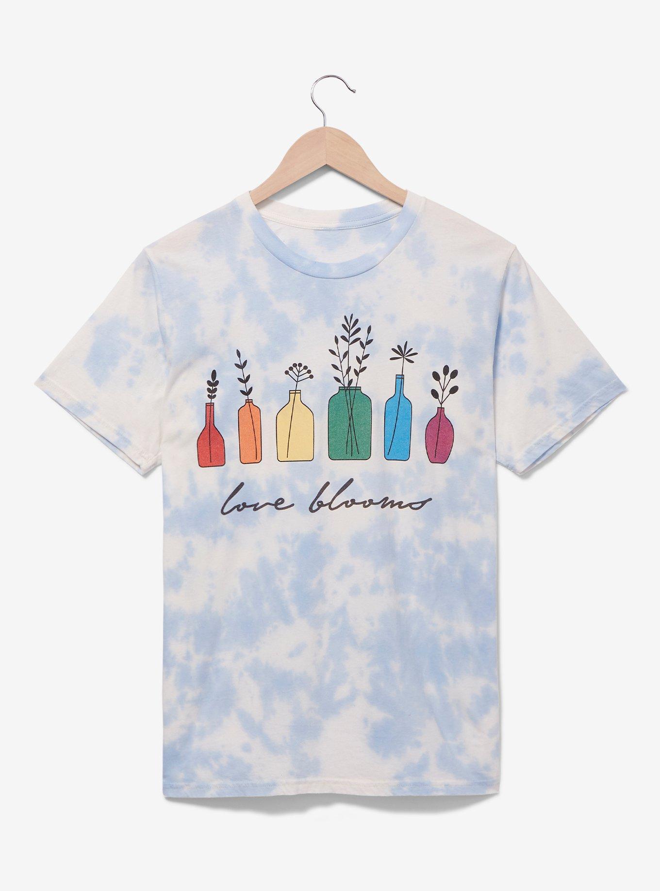 Love Blooms Tie-Dye Women's T-Shirt, LIGHT BLUE, hi-res
