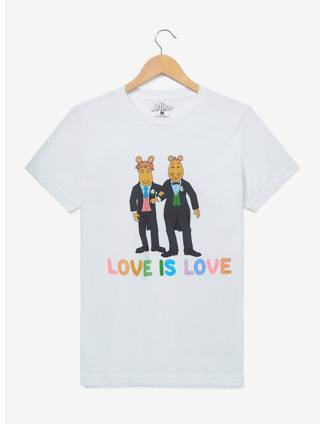 Arthur Mr. Ratburn & Patrick Love is Love Women's T-Shirt - BoxLunch Exclusive, OFF WHITE, hi-res