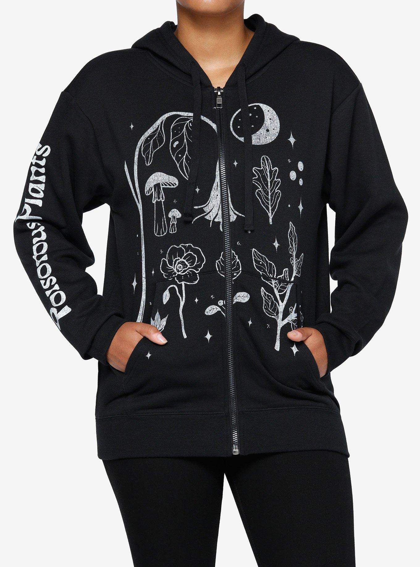 Poisonous Plants Distressed Girls Hoodie, WHITE, hi-res