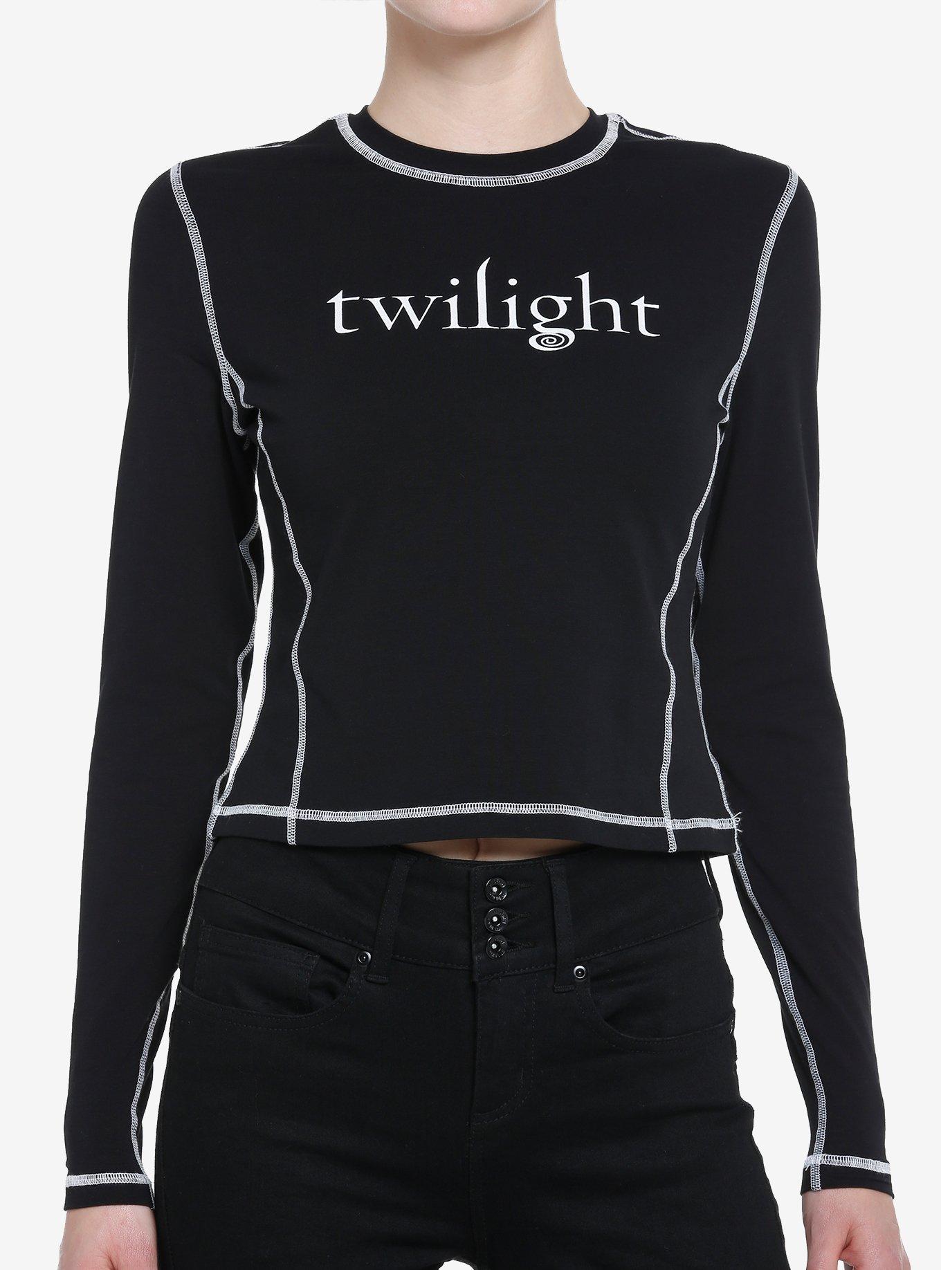 Twilight Logo Contrast Stitch Girls Baby Long-Sleeve T-Shirt | Hot