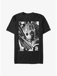 Marvel Guardians of the Galaxy Groot Poster T-Shirt, BLACK, hi-res