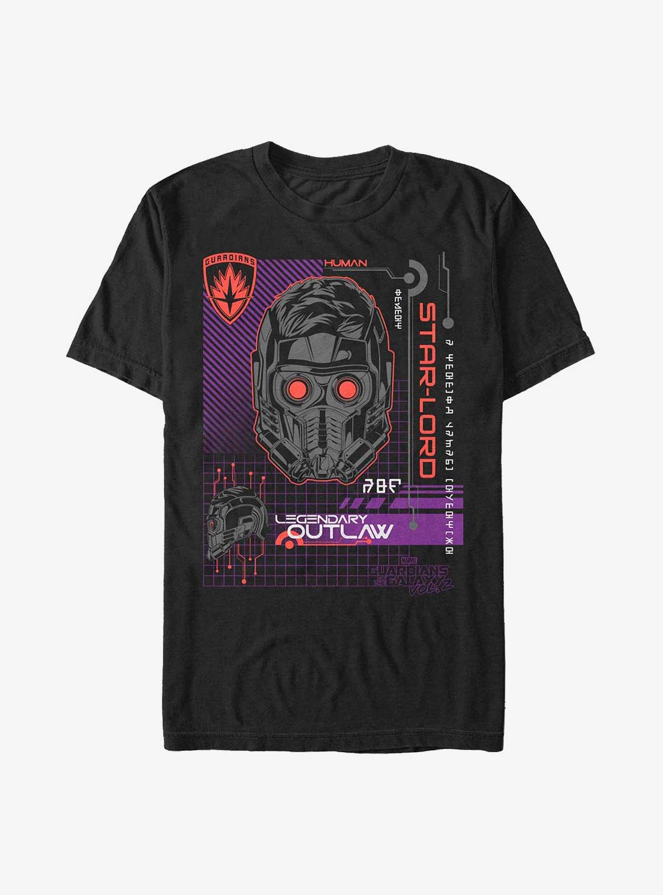 Marvel Guardians of the Galaxy Star-Lord Legendary Outlaw T-Shirt, BLACK, hi-res