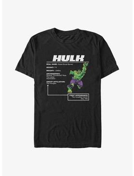 Marvel Hulk Hero Stats T-Shirt, , hi-res